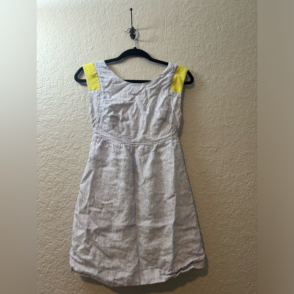 J.CREW Striped Mini Dress w/ Lace Shoulders, Size 00